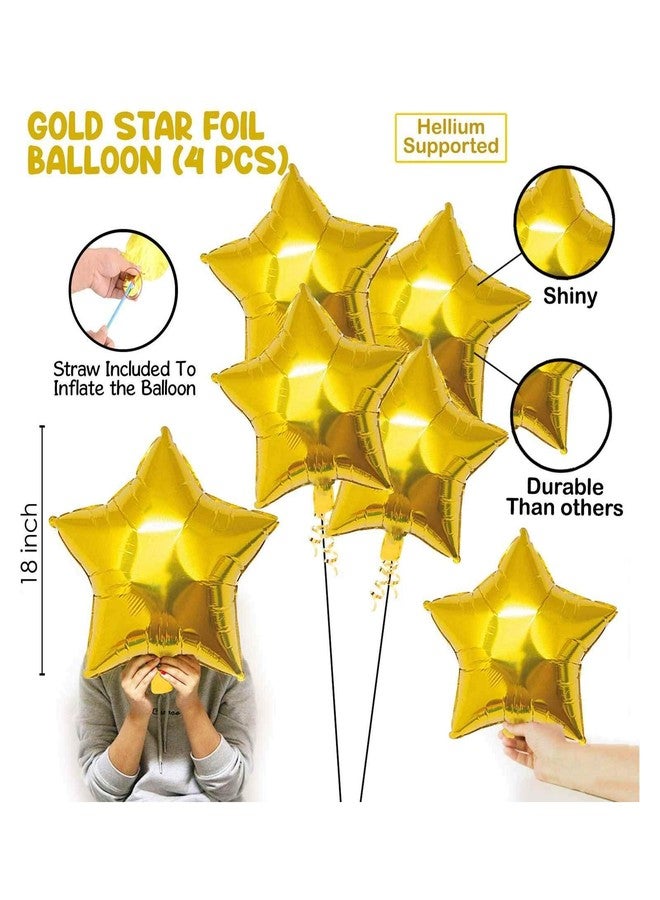 شورو مجموعة من 10 بالونات ذهبية لتزيين حفلات أعياد الميلاد والذكرى السنوية والمناسبات - Image 3